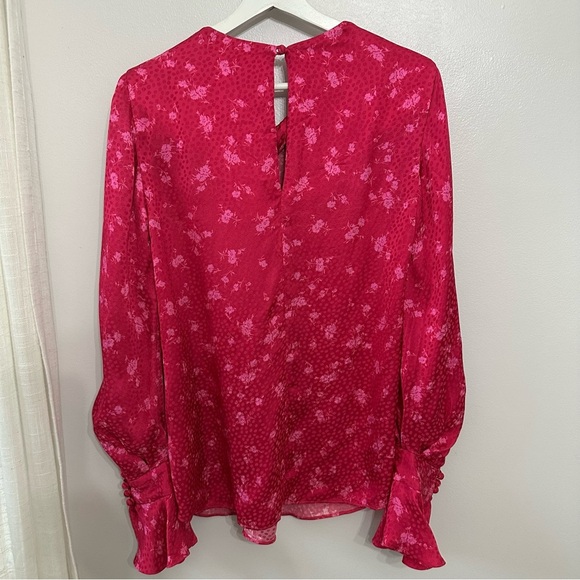 Acler Evanston Satin Blouse In Pink - Picture 6 of 13